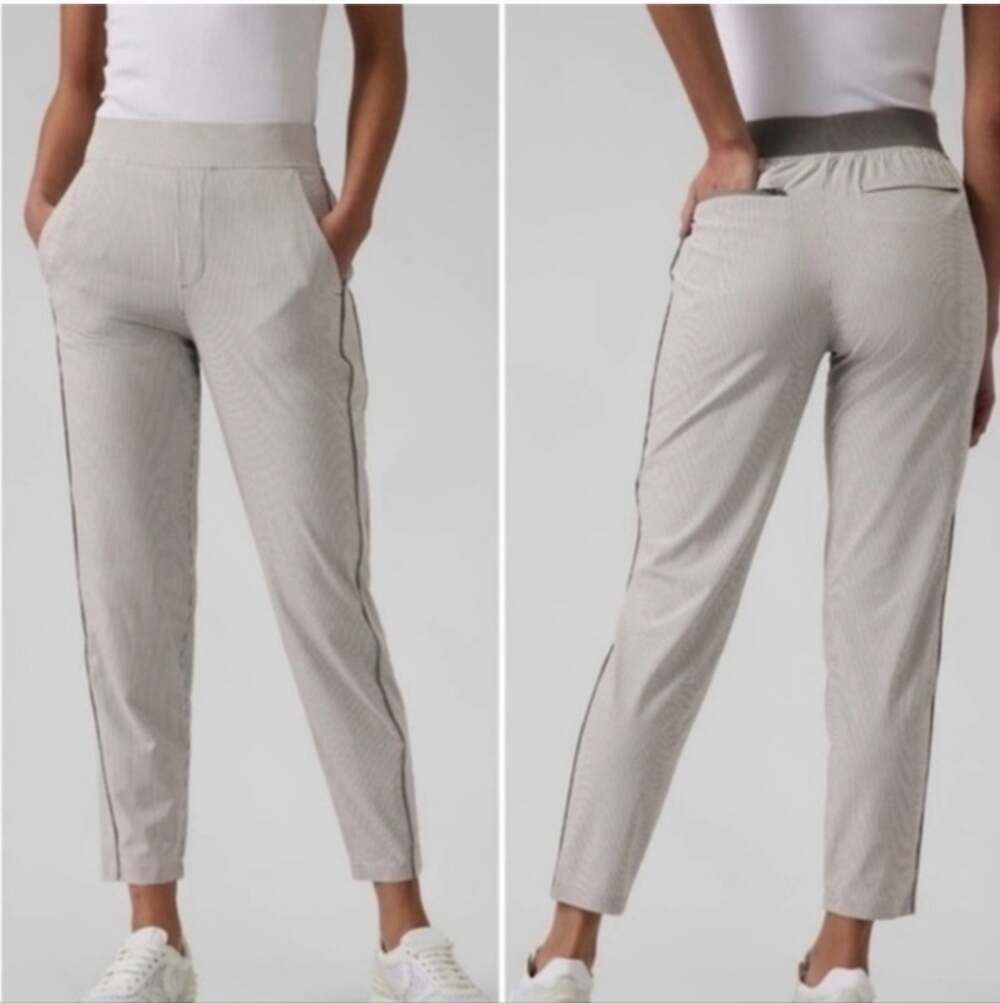 Athleta Brooklyn Ankle Striped Pants Size 6